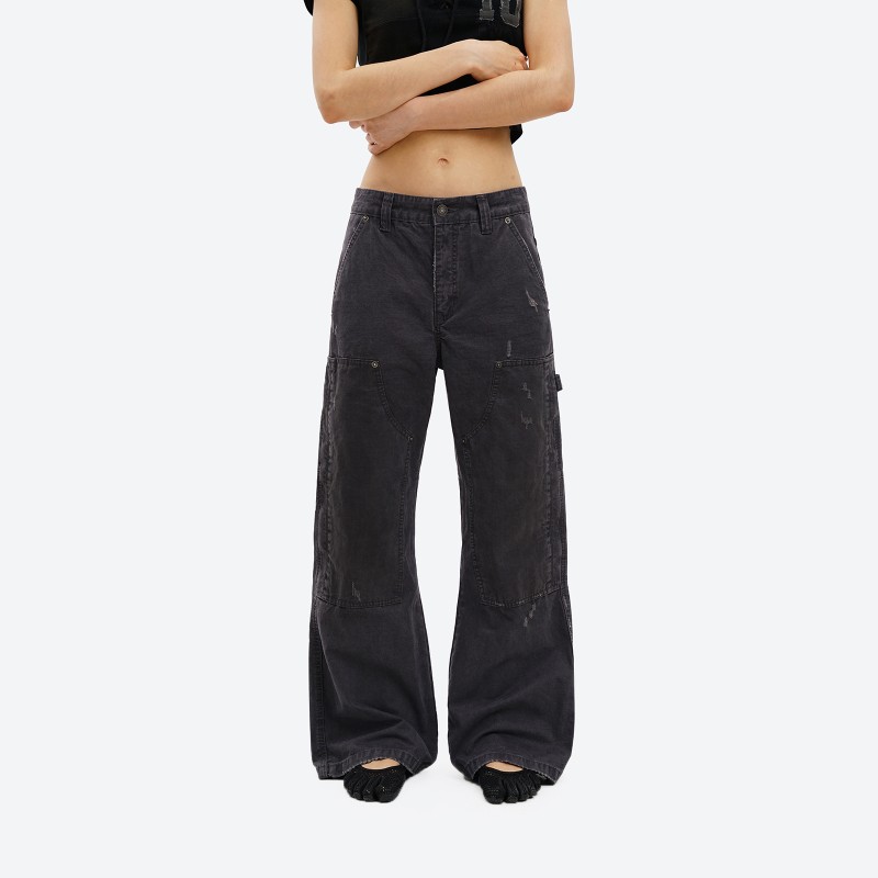 Earth Logo Tag Straight Cargo Pants